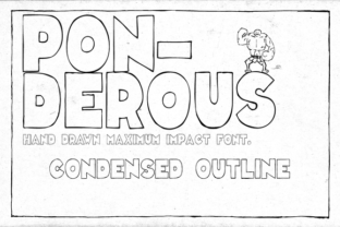 Ponderous Condensed Outline: A Font for Editorial Expression