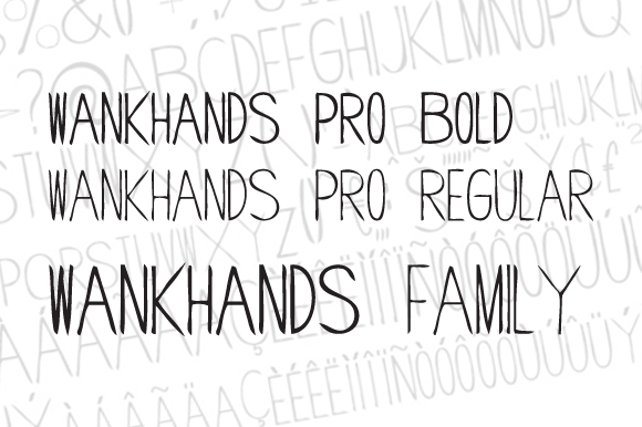 Wankhands: A Display Font for Creative Crafters and Product Makers